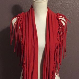 Red infinity scarf